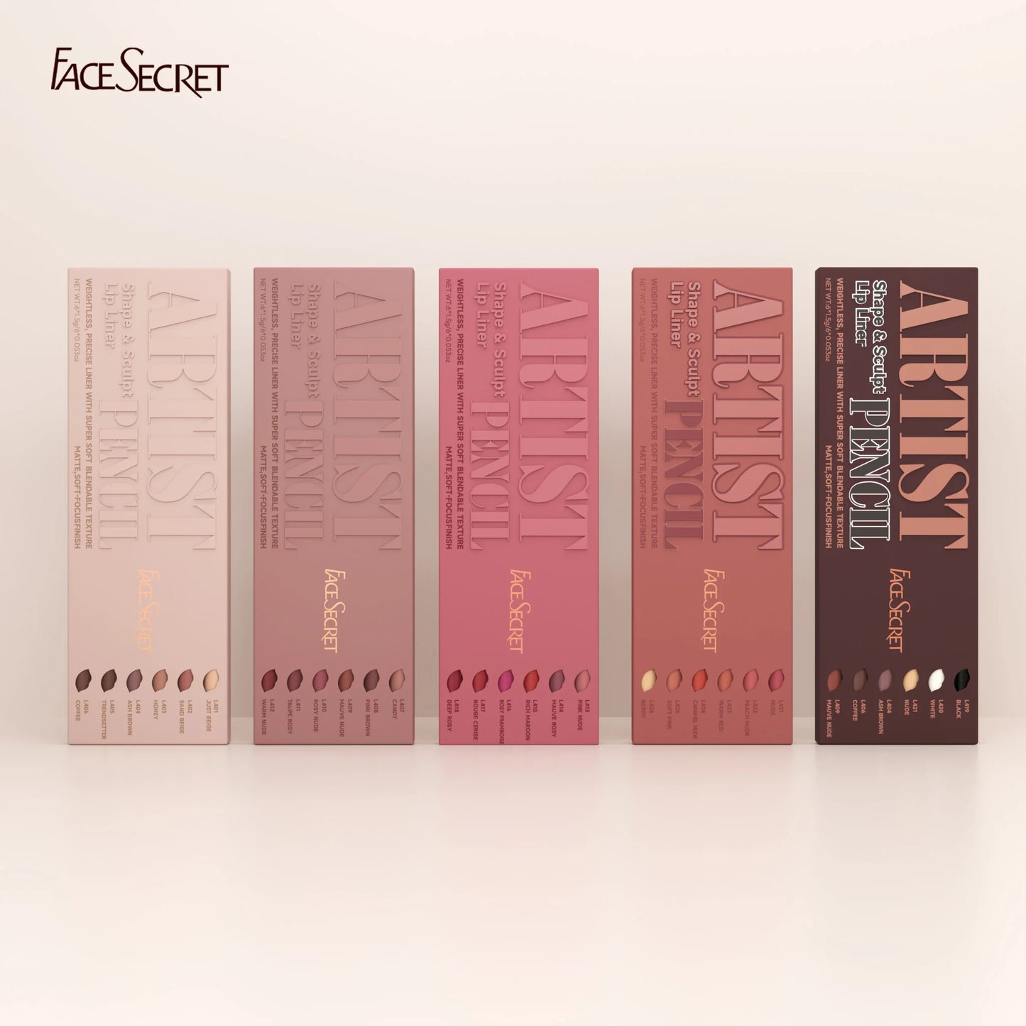 Soft Matte Sculpting Lip Liner Pencil Set