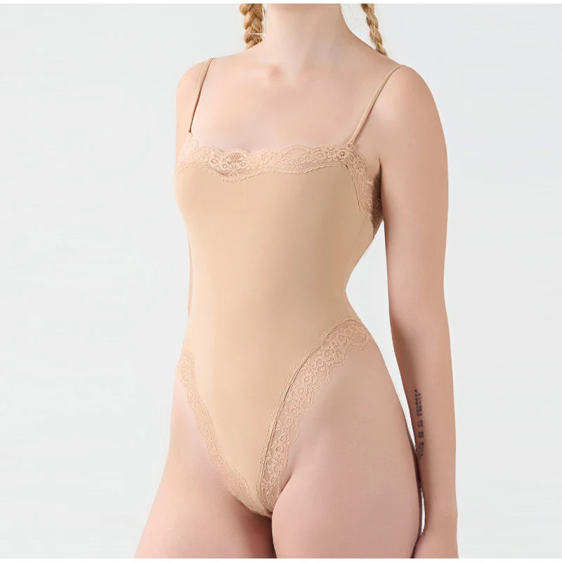 Lace Square Neck Bodysuit