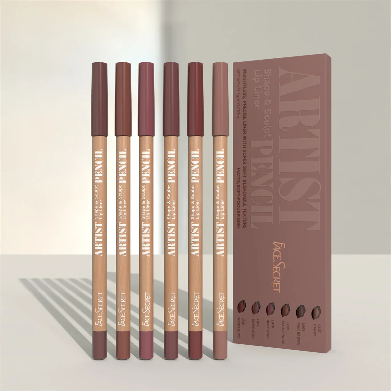Soft Matte Sculpting Lip Liner Pencil Set