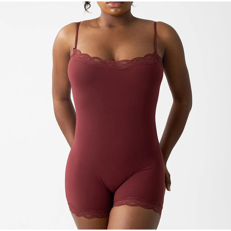 Lace Square Neck Bodysuit