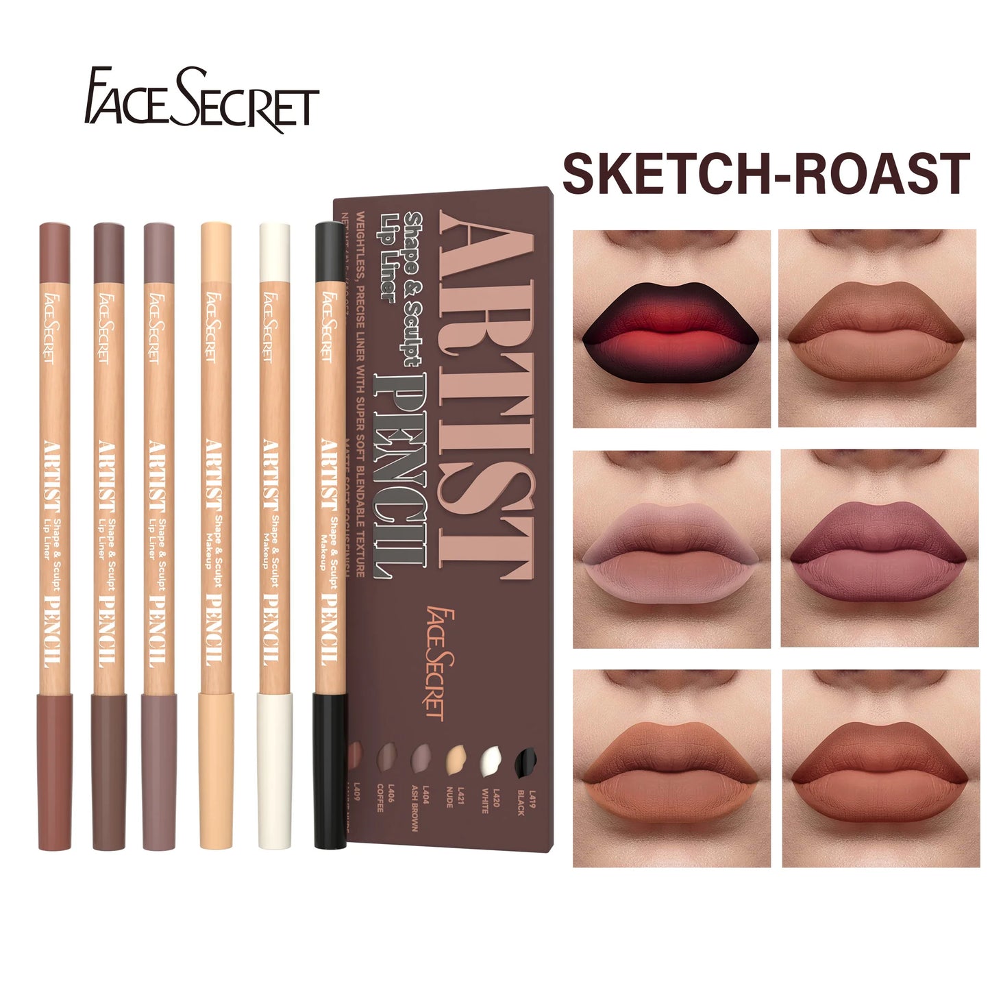 Soft Matte Sculpting Lip Liner Pencil Set