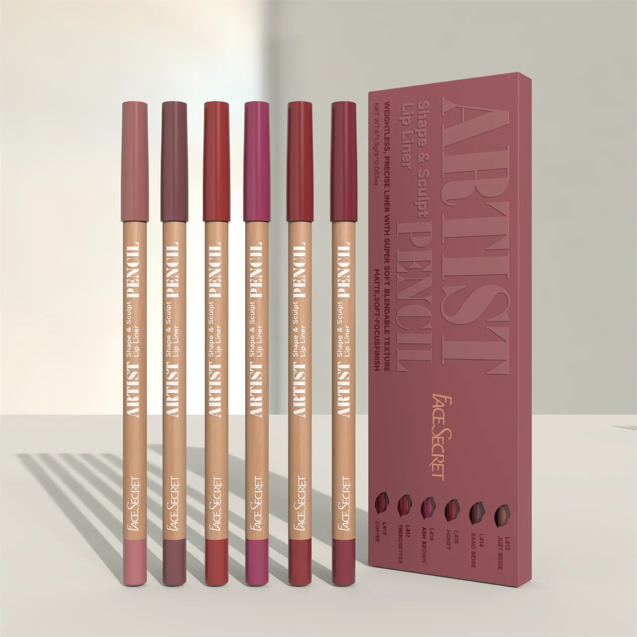 Soft Matte Sculpting Lip Liner Pencil Set