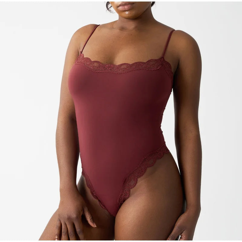 Lace Square Neck Bodysuit