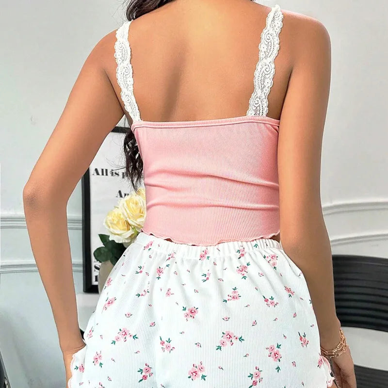 Lace Cami & Shorts Sleepwear Set