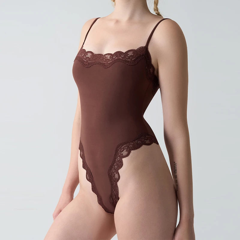 Lace Square Neck Bodysuit