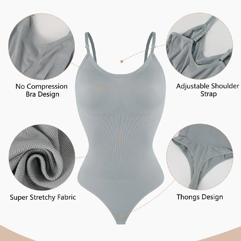 Smoothing Sculpt Thong Bodysuit Shapewear