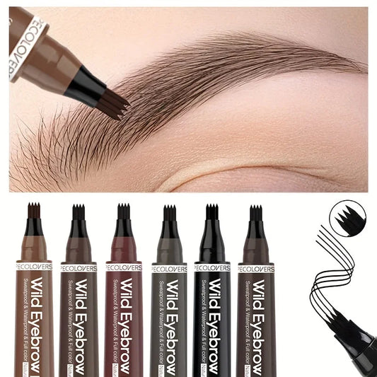 4-Tip Waterproof Eyebrow Tattoo Pen