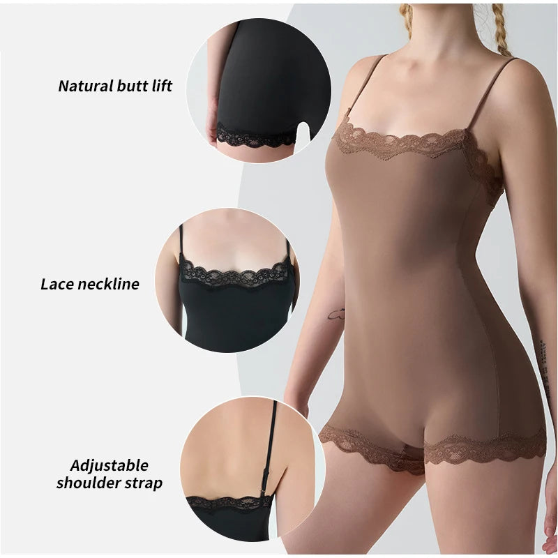 Lace Square Neck Bodysuit