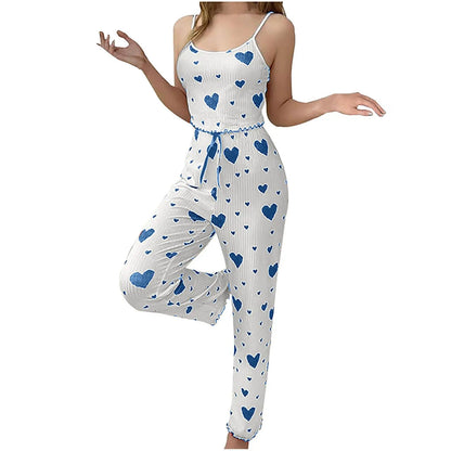 2-Piece Love Print Pajama Set