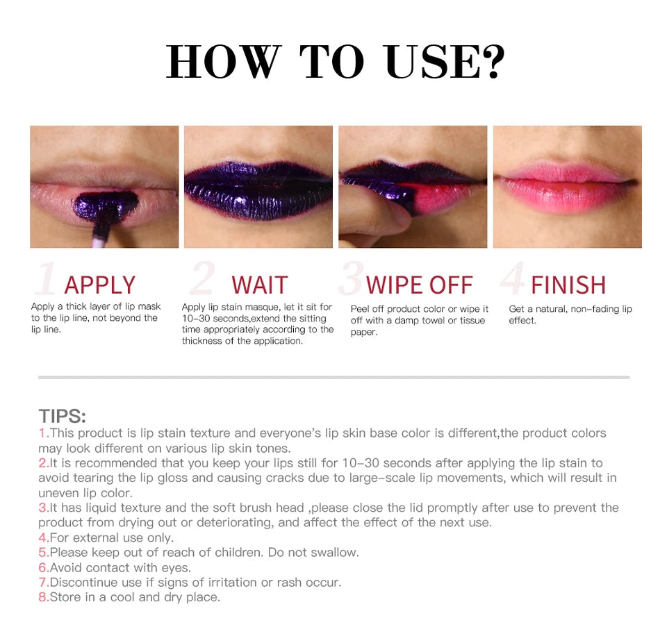 Peel & Stick Blading Lip Gloss Set – Long-Lasting Waterproof Shine